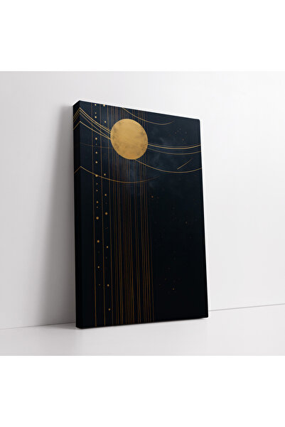 KOSS Dijital Pictură decorativă pe pânză cu linii minimaliste abstracte cu as...