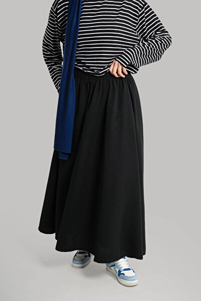 Lemaye Keten Etek - Siyah