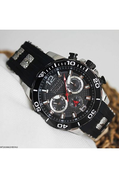MICHAEL TOMMY Mt20308Gsybsy63 Men's Watch with Silicone Band