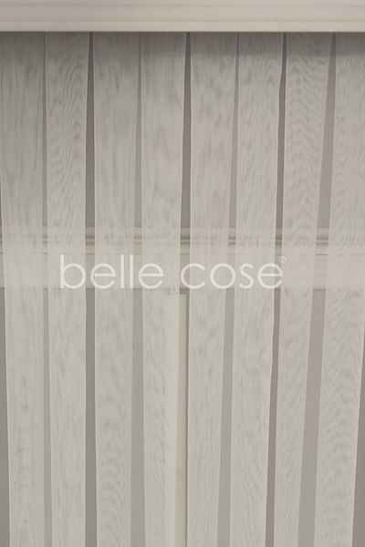 Belle Cose Bamboo Ttm - Top Quality Tulle Curtain, Unwanted Ironing, 1X3 Pleated, Off White