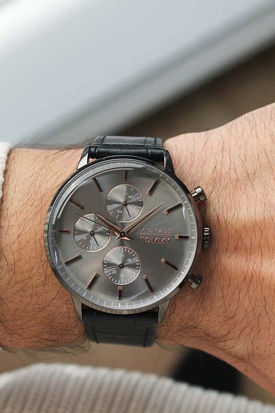 MICHAEL TOMMY Mt20289Ggrgr33 Men's Watch with Leather Band