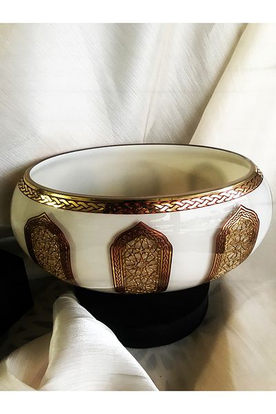 DECOSTYLE Seljuk Pattern Gold Embroidered Large Gondola
