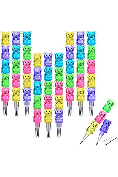 Arabest 12PCS stackable plastic pencils, suitable for painting, sketching, (5...