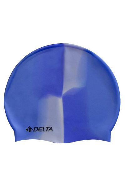Delta Silicone Rainbow Bonnet White-Blue-Navy