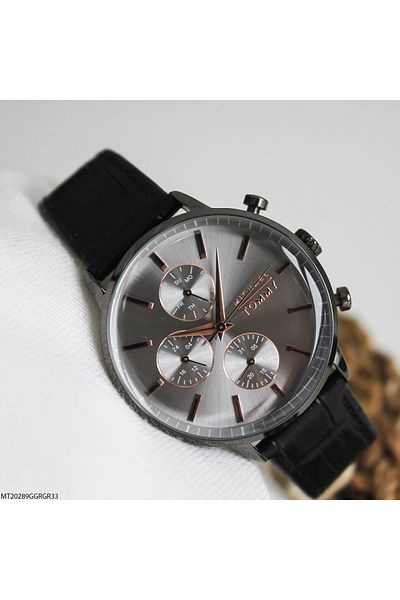MICHAEL TOMMY Mt20289Ggrgr33 Men's Watch with Leather Band