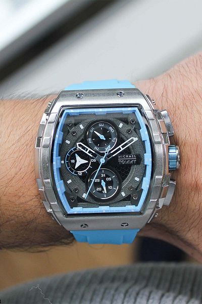 MICHAEL TOMMY Mt20247Gmbsy44 Men's Watch with Silicone Band
