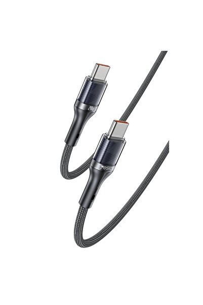 Yesido 1.2M Uzunluk 240W Type-C to Type-C PD 2.0 Hızlı Turbo Şarj Kablosu