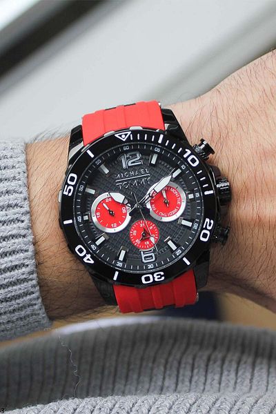 MICHAEL TOMMY Mt20308Gkrsy63 Men's Watch with Silicone Band