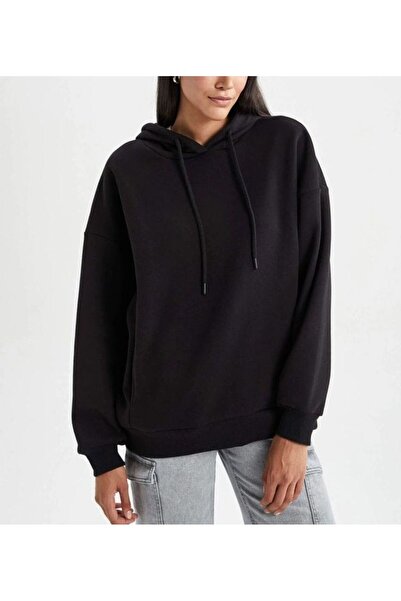 JustBS ΓΥΝΑΙΚΕΙΟ ΜΑΥΡΟ ΑΝΤΙΤΥΠΩΜΕΝΟ ΦΟΥΤΕΡ ΜΕ κουκούλα