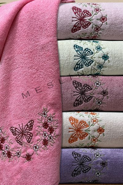 Meslina Home 30x50cm 6 Pieces Butterfly Soft Shiny Kitchen Towel| Hand Towel| Face Towel Set