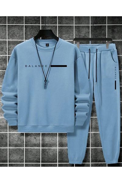 NO 601 Σετ φόρμας Baby Boy Blue Vertical Hooded