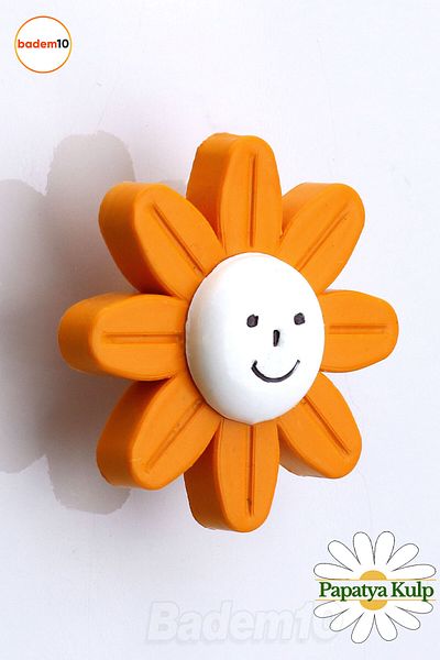 Badem10 Plastic Daisy Orange Camera Copii Fata Baiet Dulap Mobilier Sertar Bucatarie 1 Buc Maner Mâner