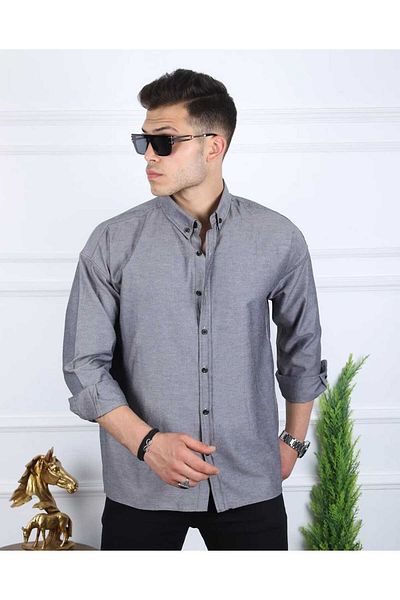 MCZ GİYİM Ανδρικό πουκάμισο Oversize Şamra Fabric