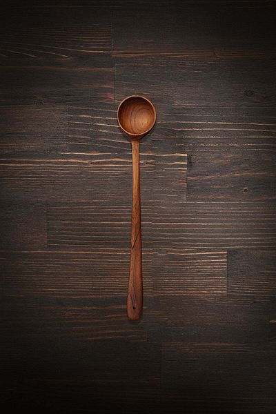 Barine Teak Wood Small Sauce Serving Spoon Natural 22 cm