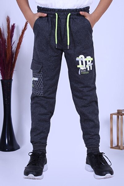 FYK KİDS 3'lü Baskılı,farklı Cep Detaylı Erkek Çocuk Eşofman Altı