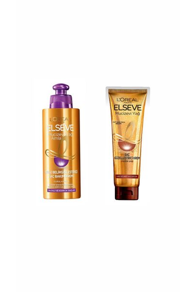 ELSEVE Ş ekil Veren Saç Güzelleştirici Krem ve Bukle Belirginleştirici Saç Ba...