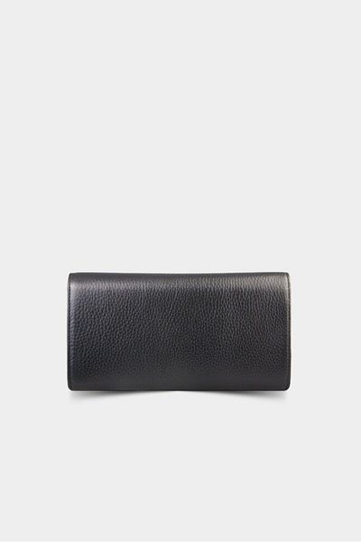 GUARD Black Zippered Leather Wallet - Grd2408Wt561