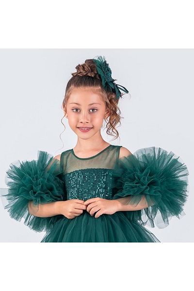 Mnk Baby&Kids Αξεσουάρ Green Pompom - Κλιπ μανίκι και μαλλιών M00666