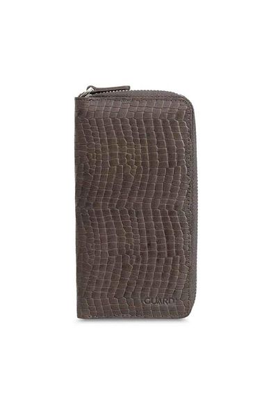 GUARD Texas Printed Brown Zippered Portfolio Wallet