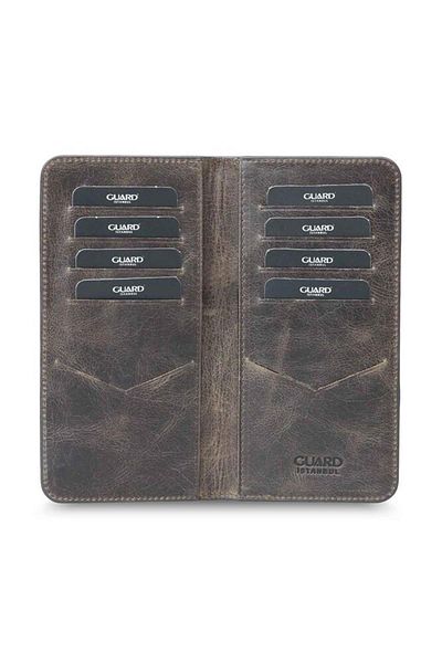 GUARD Antique Brown Handheld Portfolio with Telephone Jack