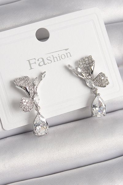Skygo Zircon Stone Crane Bird Model Hanging Women's Earrings - Rj-Bkp9920