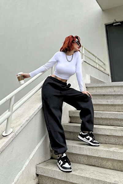 vladivosto Μαύρο γκρι Μεγάλο Μέγεθος Loose Fit Oversize Φούτερ Oversize