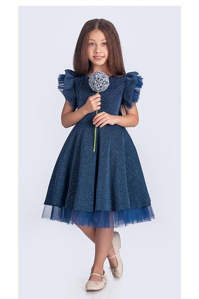 Mnk Baby&Kids Indigo M00669 - Rochie de seara pentru fete cu sclipici