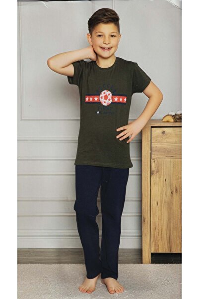 Mnk Baby&Kids Pijamale pentru băieți - tricou cu mânecă scurtă, pantaloni lun...