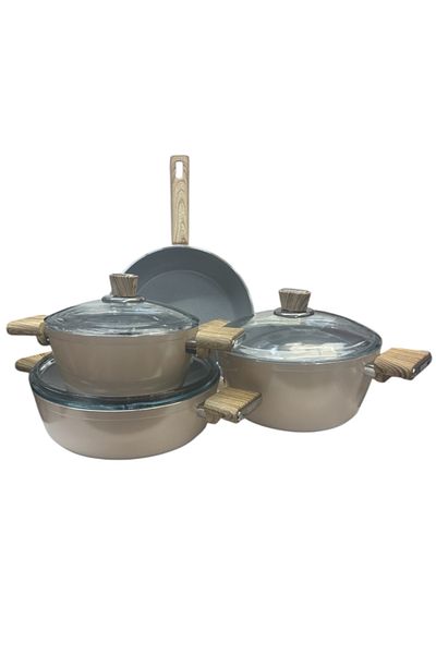 Kahramanlar Milano Cast Ceramic Cookware Set 7 Pieces
