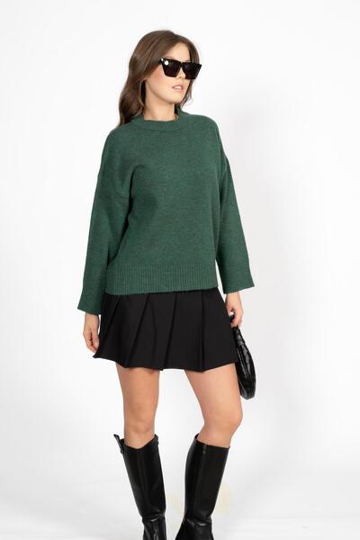 RTD&VLD Women's Vita-163 Crew Neck Sweater Green