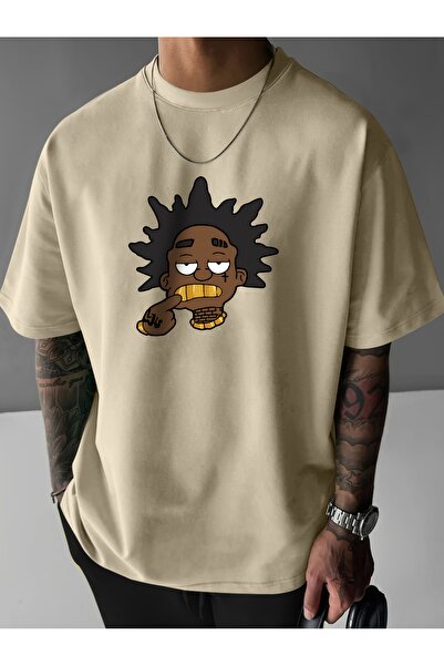 Lider Leather Tricou imprimat din bumbac-poliester