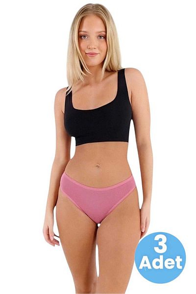 Uniquetrenders Women's Cotton Combed Single Jersey Fabric Bikini Panties Women's Bikini Panties 3 Pieces