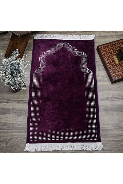 İkranur Seccade Zümra Purple 65X115 cm - 430 Gr