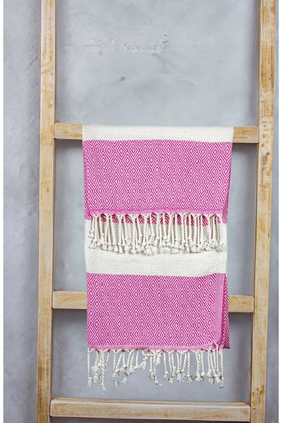 Cozy Nest 100% bumbac cu model diamant prosop de baie și plajă 90x180 cm