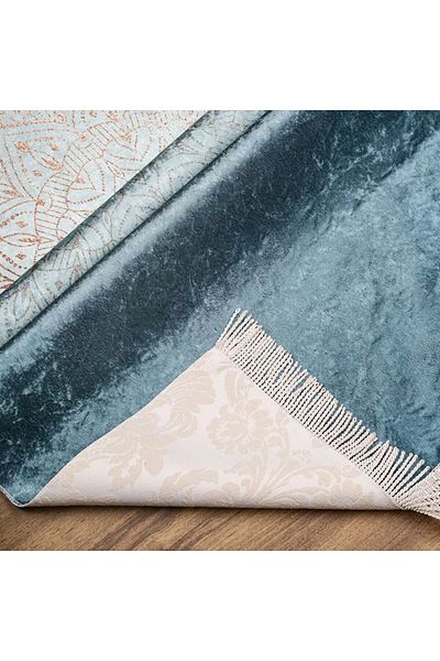İkranur Dowry Prayer Mat Feyruz Blue 65x115 Cm - 320 gr