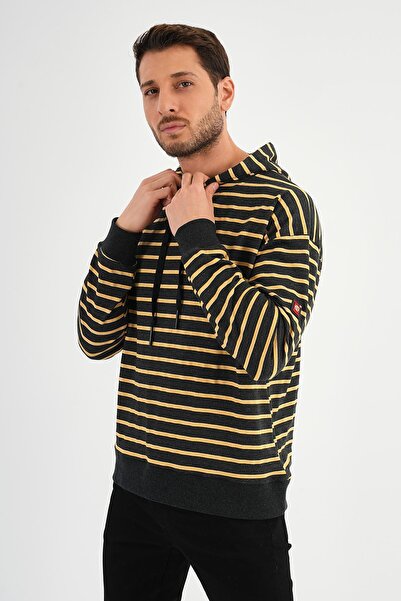ALEXANDERGARDI Çizgili Kapüşonlu Sweatshırt (UNX-00242)