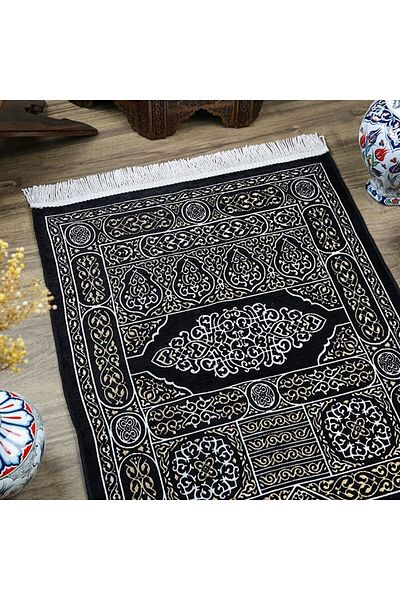 İkranur Gift Kaaba Door Motif Prayer Rug 70x120 Cm - 330 gr