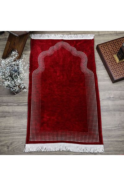 İkranur Zümra Claret Red Prayer Rug 65X115 cm - 430 Gr