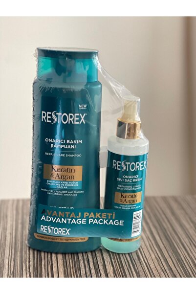 Restorex keratin ve Argan kırılmaya karşı 500 ml + 200 ml bakım kremi