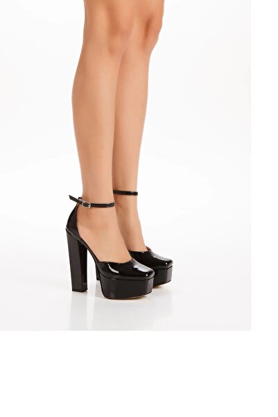 Blacktavern Βραδινά παπούτσια με ψηλή πλατφόρμα OFF TOE με τακούνι