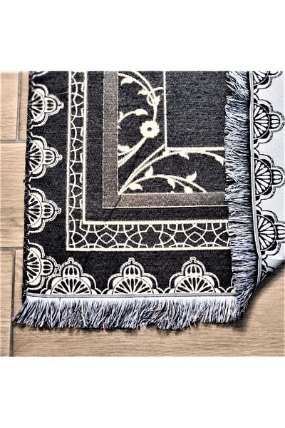 İkranur Oil Lamp Model Woven Prayer Rug 69*115 200 gr - Black - Suphi