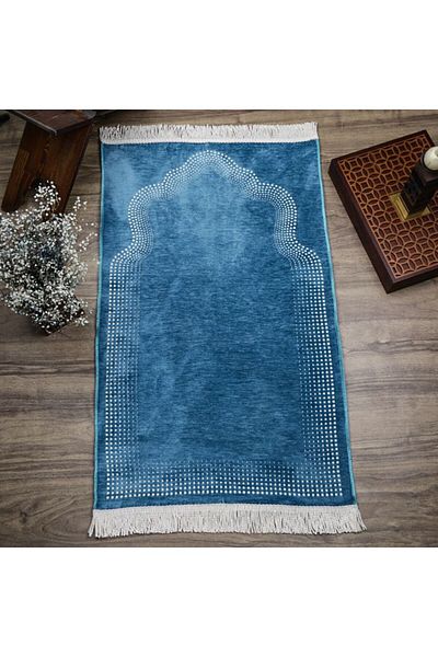 İkranur Prayer Rug Zümra Turquoise 65x115 Cm - 430 Gr