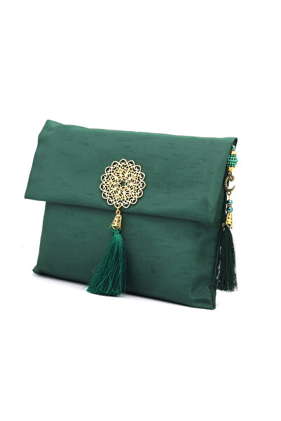 ENSARHAC-UMRE MALZEMELERİ Hediyelik Şantuk Broşlu Seccade Tesbih Kesesi Seti