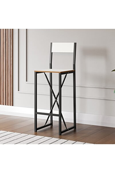 eportatif Bar Sandalyesi Mutfak Sandalyesi Otel Cafe Sandalye Beyaz 1565