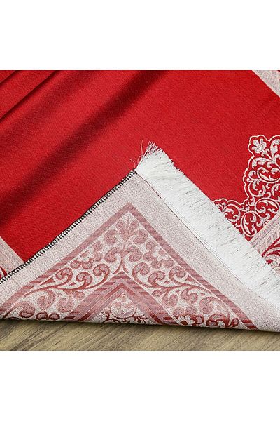 İkranur Gift Rumi Pattern Prayer Rug - Claret Red 70x128 Cm - 364 gr