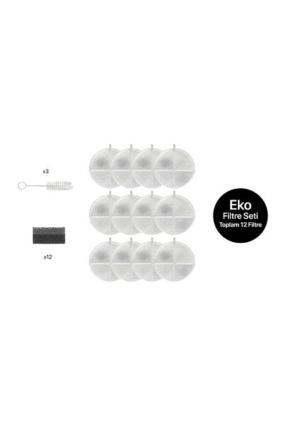 Xenon Smart Smart Water Dispenser Filter 3X4 Set (12 Pieces) Brush and Sponge