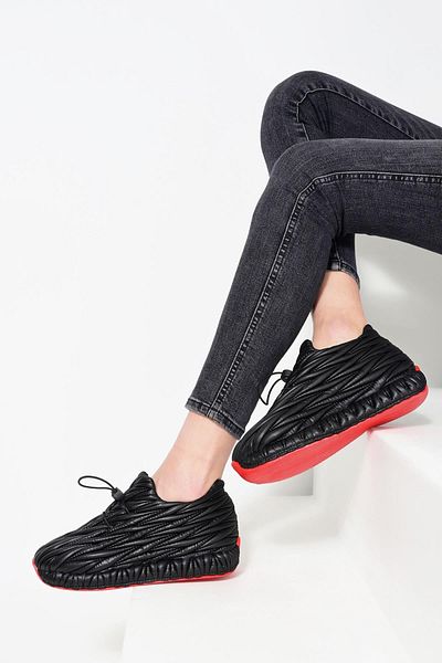 Beyond Black Red Sole Breezy Parachute Fabric Women's Sneakers - 3cm BYNDBRE01