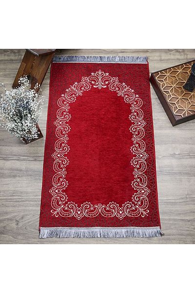 İkranur Seccade Munis Claret Red 65X115 cm - 320 Gr
