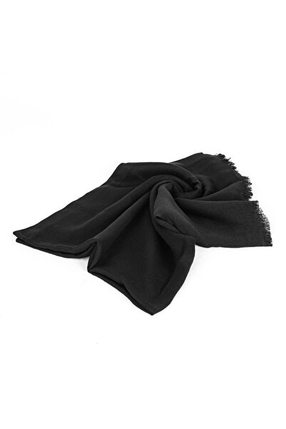 İkranur Black Cotton Shawl