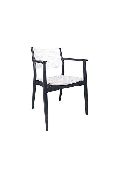 Mandella Irmak Çift Renk Koltuk Gövde Antrasit- Oturma/Sırt Beyaz (1 ADET)